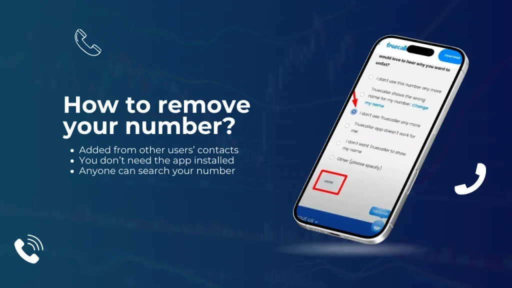how to remove your number from truecaller image
