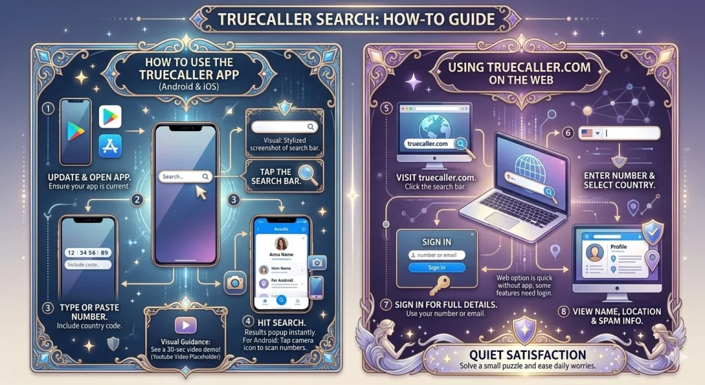 truecaller phone number search step by step guide